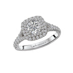 Romance Halo Semi-Mount Diamond Ring