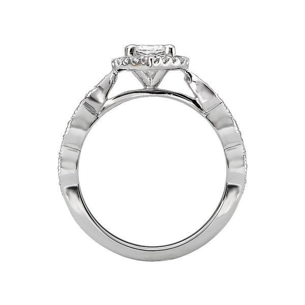 Romance Halo Semi-Mount Diamond Ring