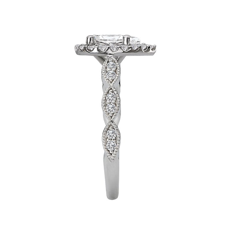 Romance Halo Semi-Mount Diamond Ring