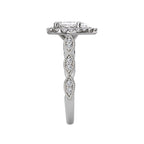 Romance Halo Semi-Mount Diamond Ring