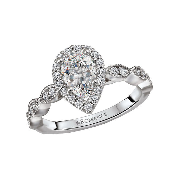 Romance Halo Semi-Mount Diamond Ring