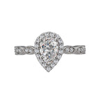 Romance Halo Semi-Mount Diamond Ring