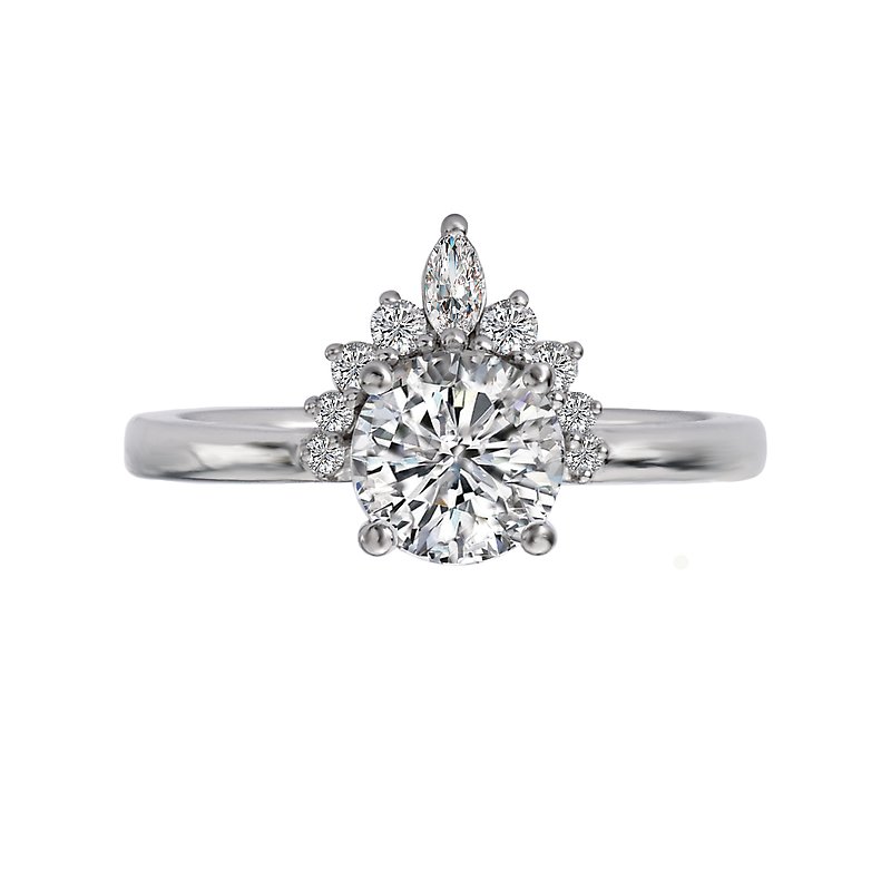 Romance Halo Semi-Mount Diamond Ring