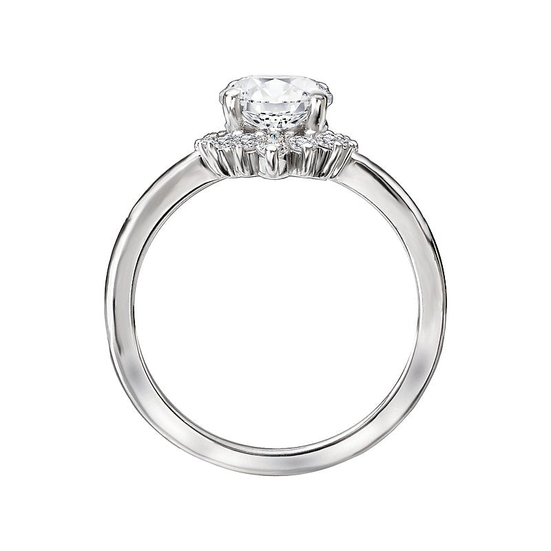Romance Halo Semi-Mount Diamond Ring