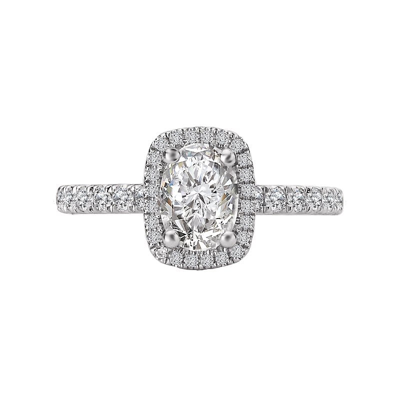Romance Halo Semi-Mount Diamond Ring