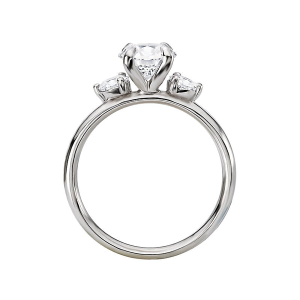 Romance 3 Stone Semi-Mount Diamond Ring