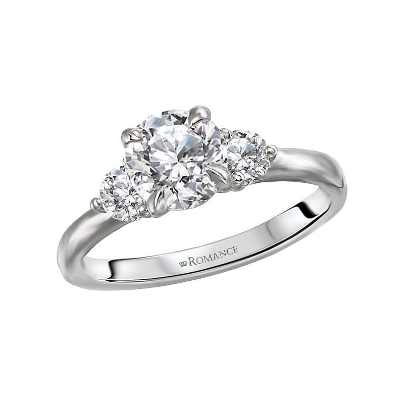 Romance 3 Stone Semi-Mount Diamond Ring