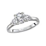 Romance 3 Stone Semi-Mount Diamond Ring