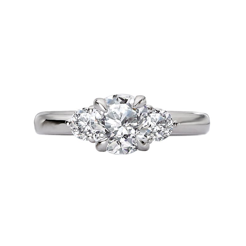 Romance 3 Stone Semi-Mount Diamond Ring