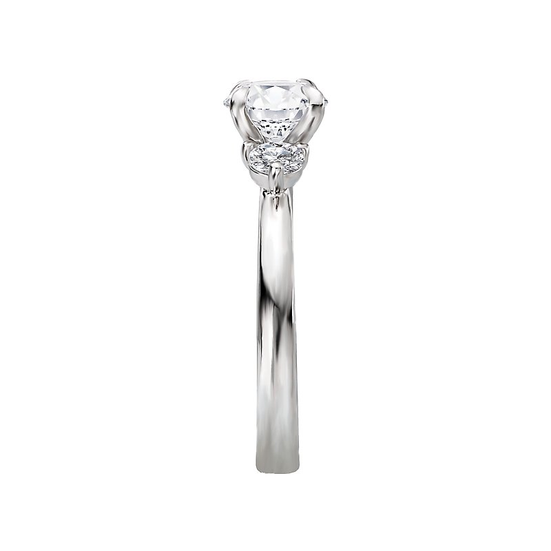 Romance 3 Stone Semi-Mount Diamond Ring