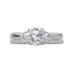 Romance 3 Stone Semi-Mount Diamond Ring