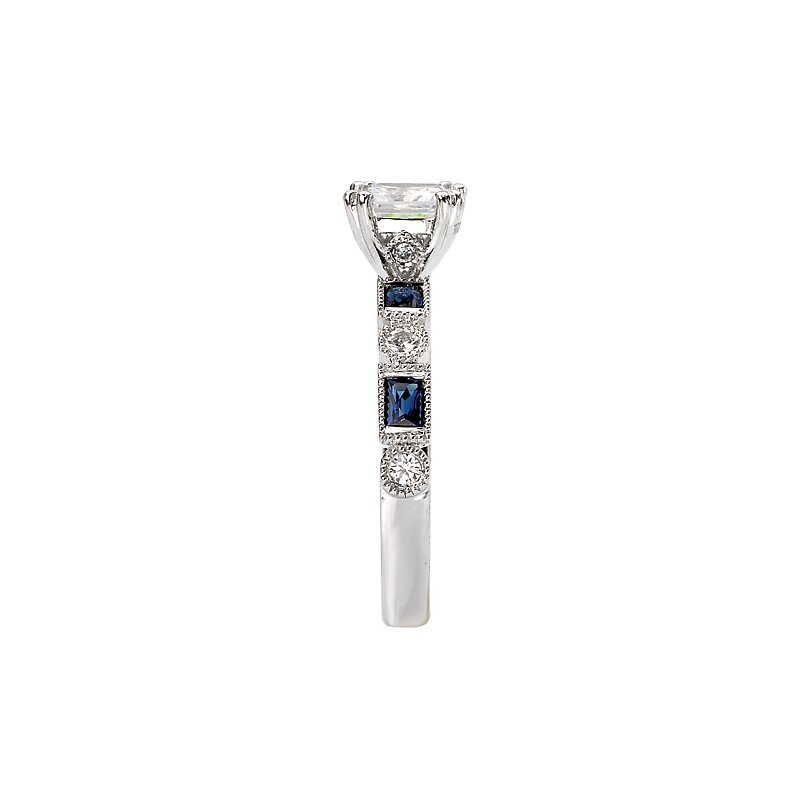 Romance Sapphire and Diamond Semi-Mount Ring