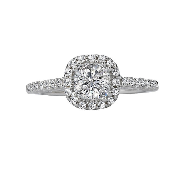 Romance Halo Semi-Mount Diamond Ring