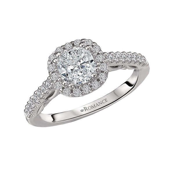 Romance Halo Semi-Mount Diamond Ring