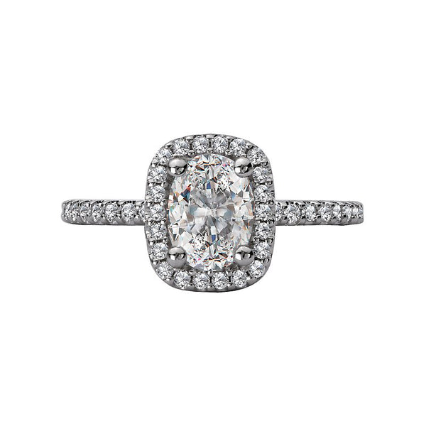 Romance Halo Semi-Mount Diamond Ring