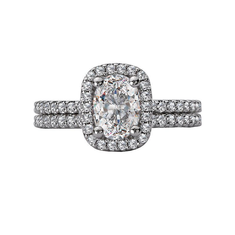 Romance Halo Semi-Mount Diamond Ring