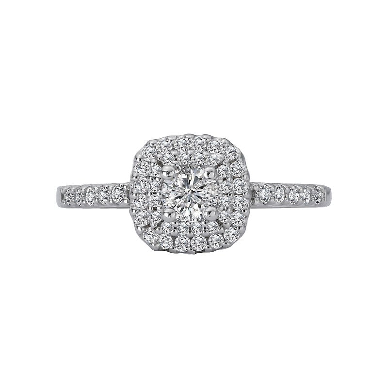 Romance Halo Semi-Mount Diamond Ring
