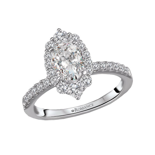 Romance Halo Semi-Mount Diamond Ring
