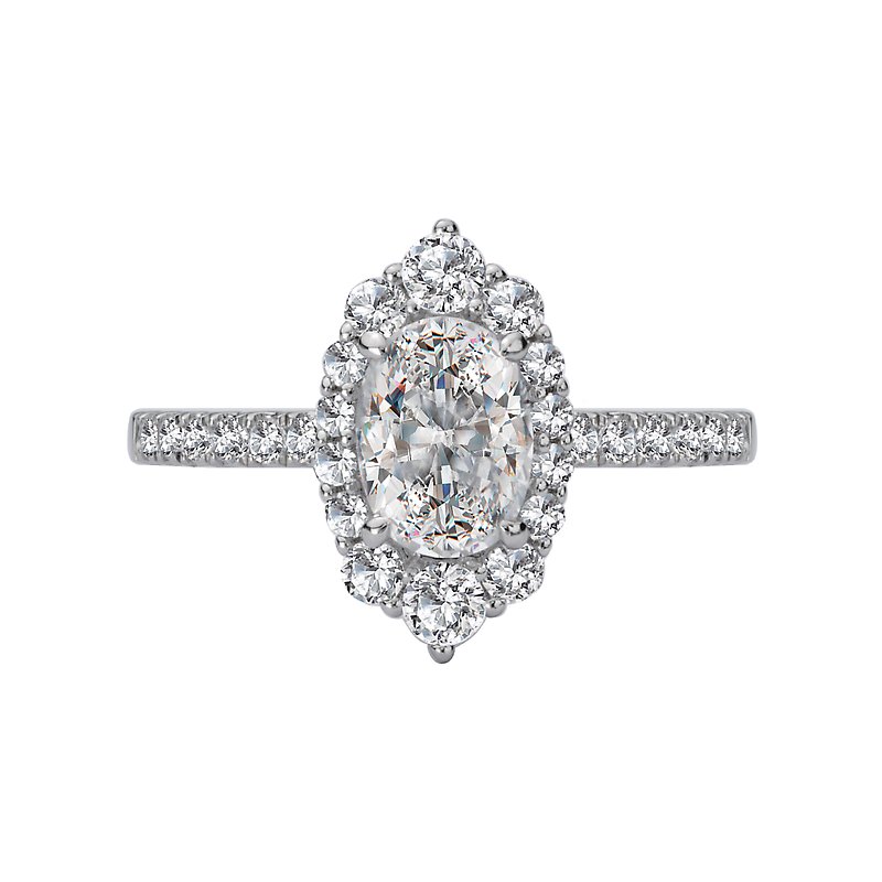 Romance Halo Semi-Mount Diamond Ring