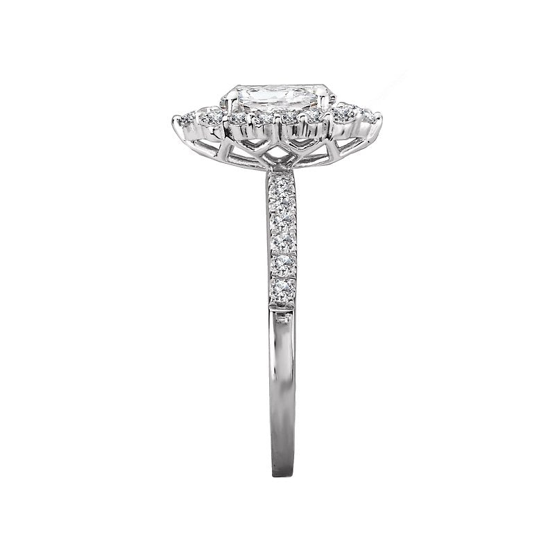 Romance Halo Semi-Mount Diamond Ring