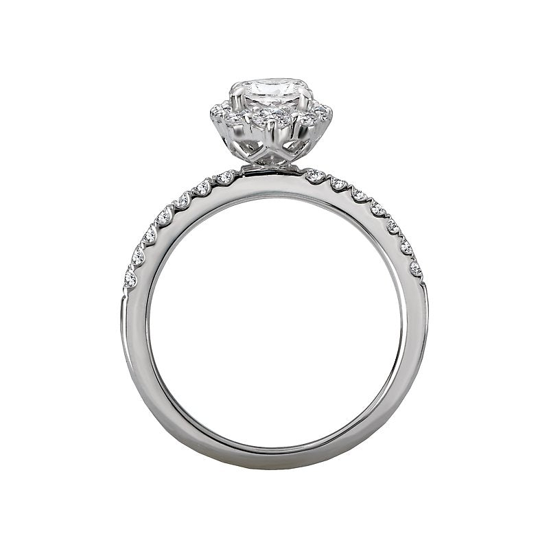 Romance Halo Semi-Mount Diamond Ring