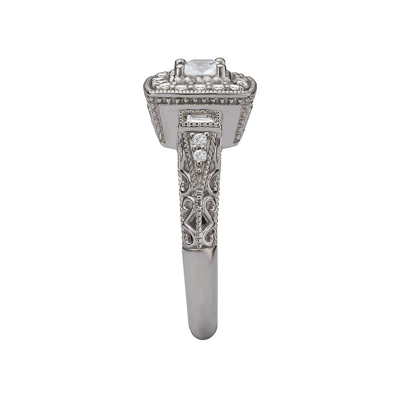 Romance Halo Semi-Mount Diamond Ring