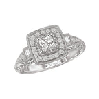 Romance Halo Semi-Mount Diamond Ring