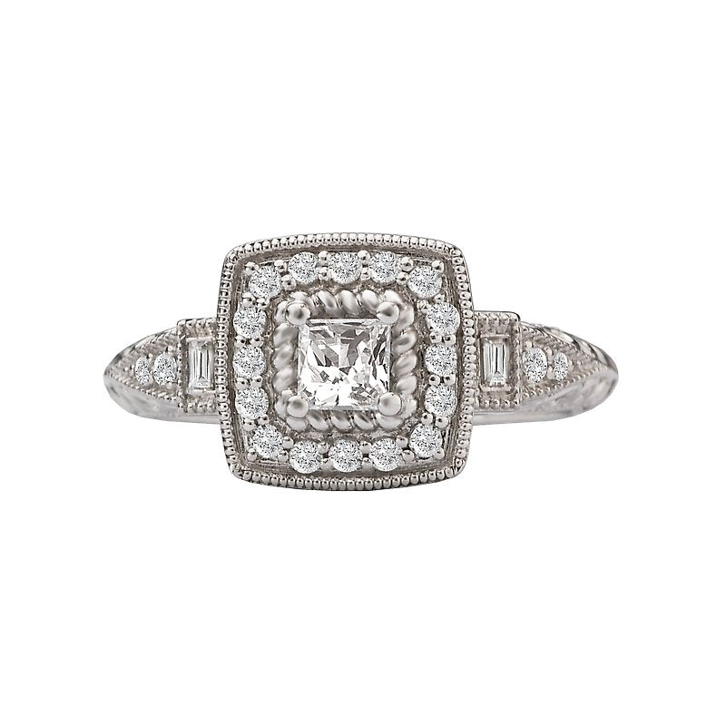 Romance Halo Semi-Mount Diamond Ring