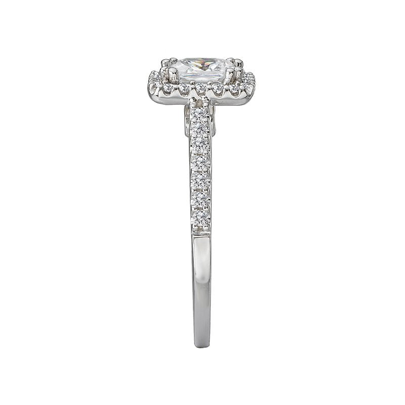 Romance Halo Semi-Mount Diamond Ring