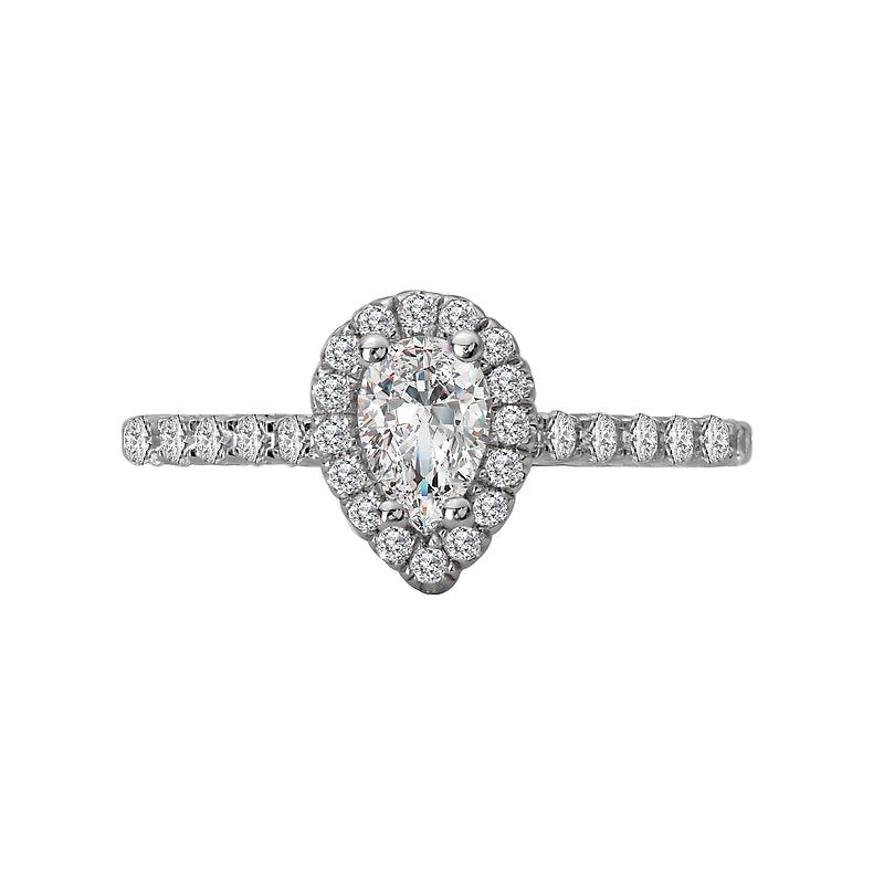 Romance Halo Semi-Mount Diamond Ring