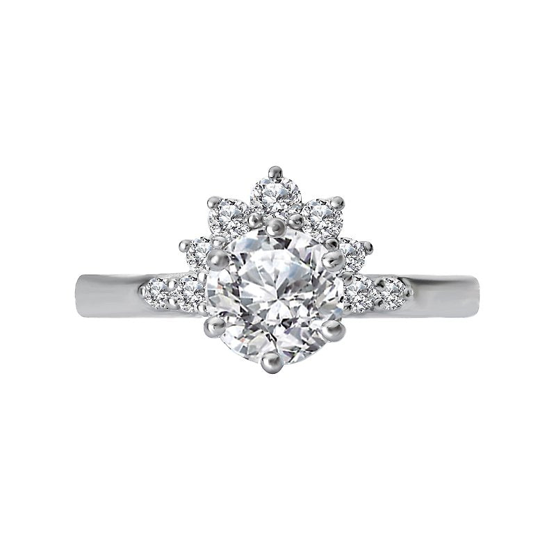 Romance Halo Semi-Mount Diamond Ring