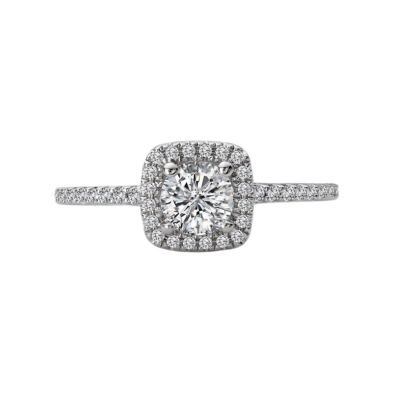 Romance Halo Semi-Mount Diamond Ring