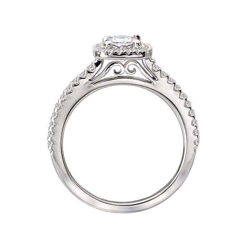 Romance Halo Semi-Mount Diamond Ring