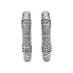 Eleganza Ladies Fashion Diamond Hoops