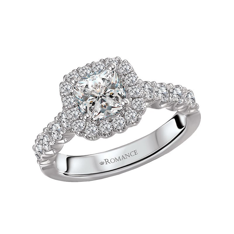 Romance Halo Semi-Mount Diamond Ring