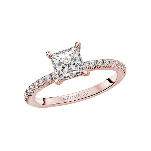 Romance Peg Head Semi-Mount Diamond Ring