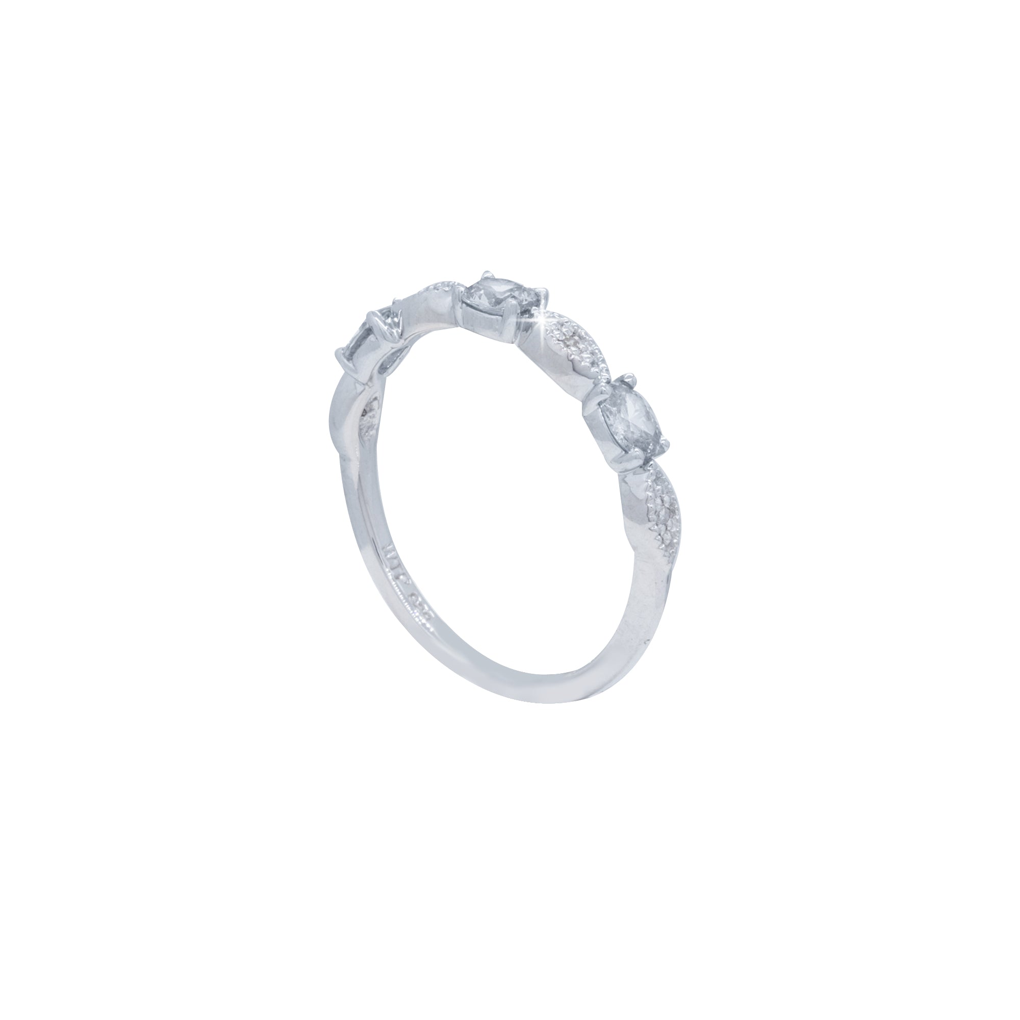 Sterling Silver April Birthstone Ring