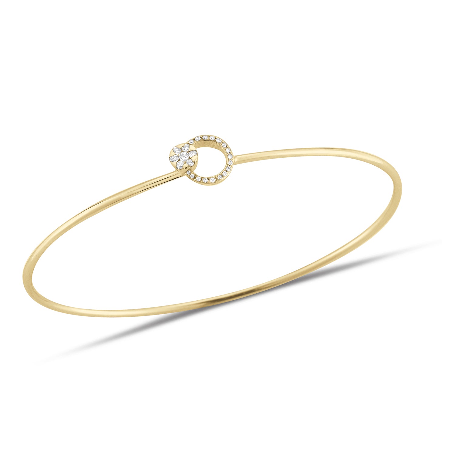 “Bottle Opener Bangle”  Diamond weight- .14