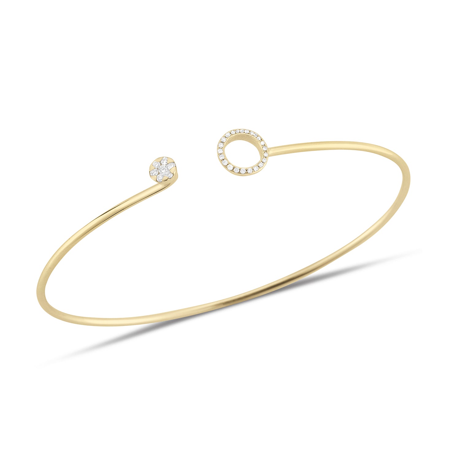 “Bottle Opener Bangle”  Diamond weight- .14