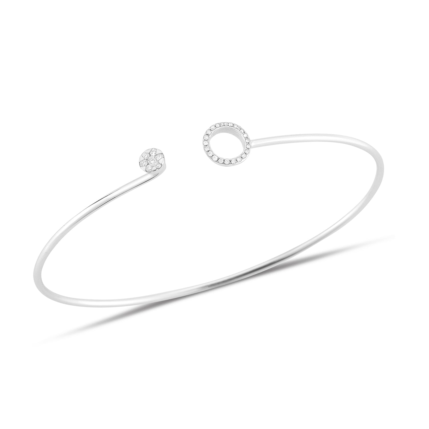 “Bottle Opener Bangle”  Diamond weight- .14