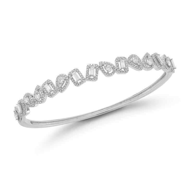 Dancing Pears and Baguettes Bangle  Diamond Weight- 1.52