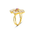 Ruby & Diamond Art Deco Inspired Ring