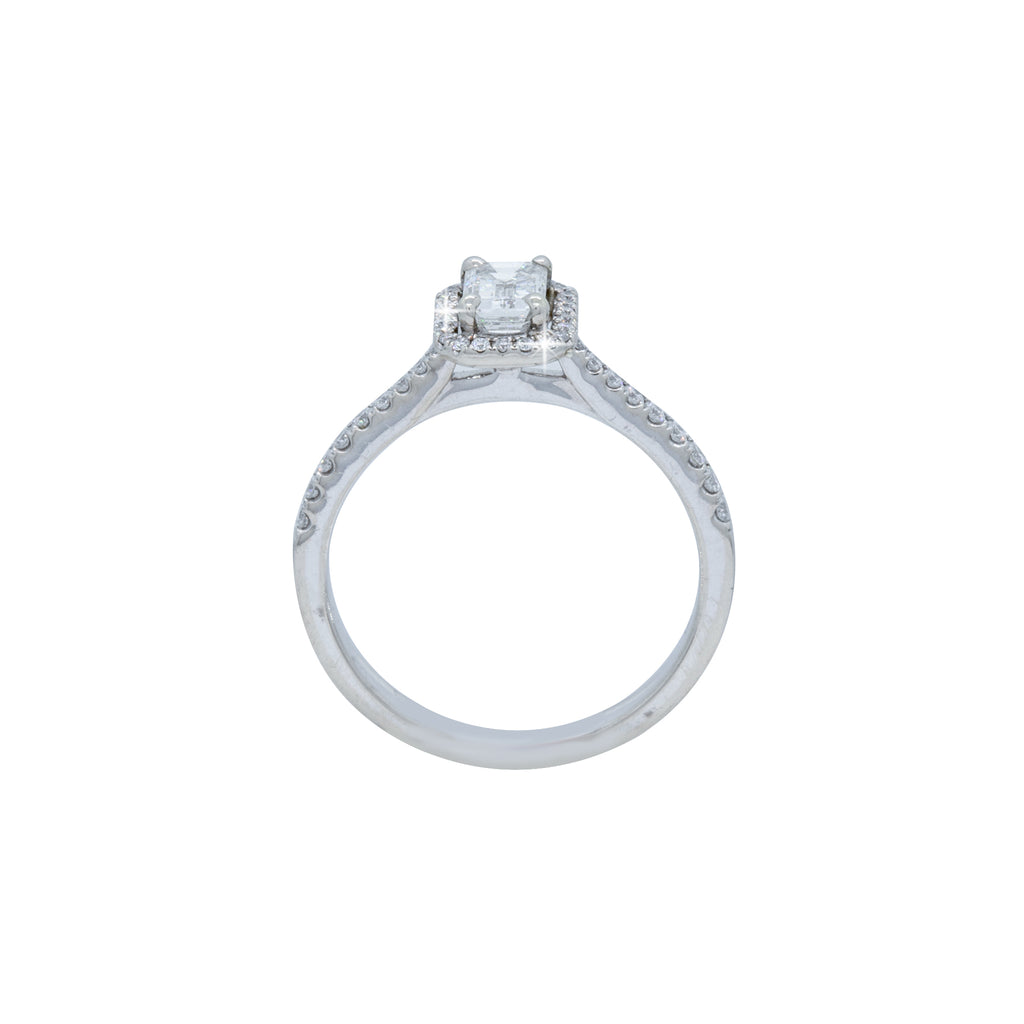 Emerald Cut Halo Engagement Eing