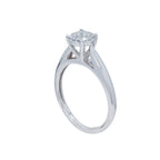 Diamond Cluster Solitaire Style Engagement Ring