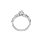 Diamond Halo with Twisted Shank Wedding Set
