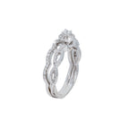 Diamond Halo with Twisted Shank Wedding Set