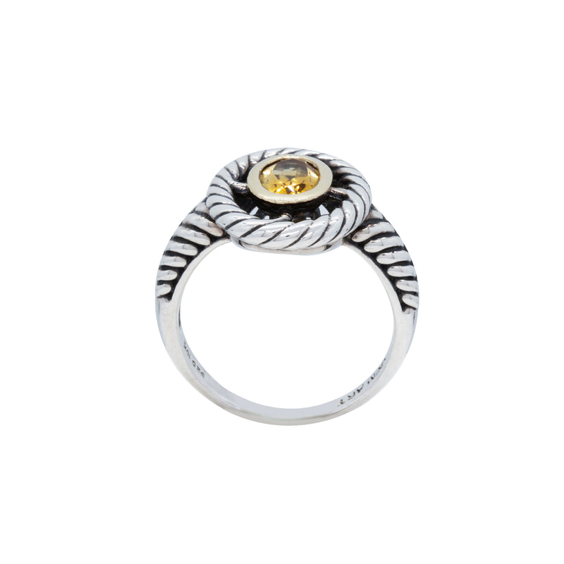 2-Tone Citrine Ring