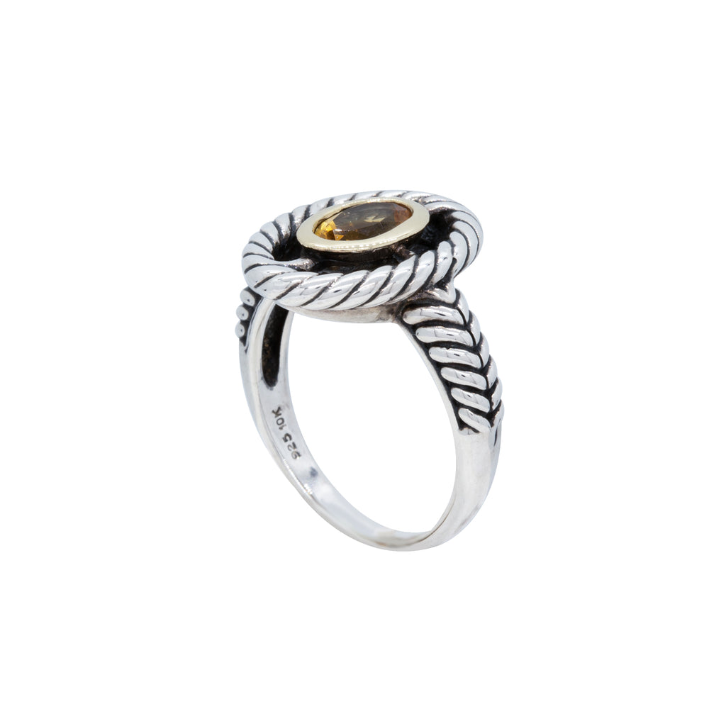 2-Tone Smokey Quartz Ring