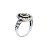 2-Tone Citrine Ring