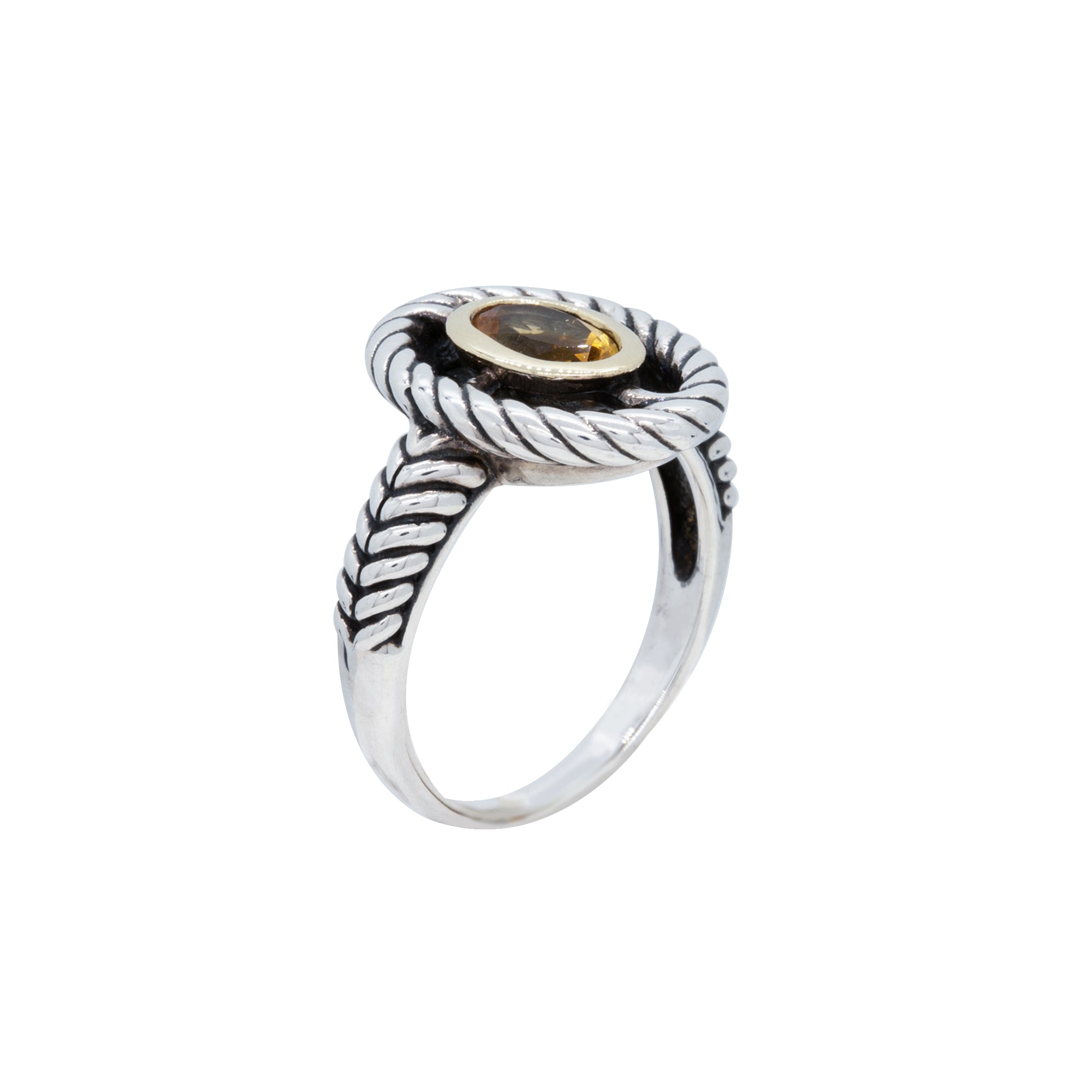 2-Tone Smokey Quartz Ring